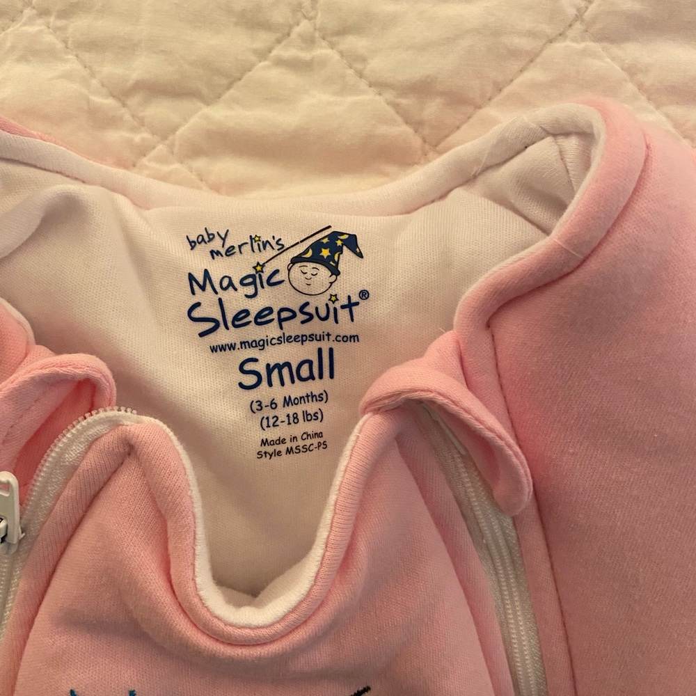 Baby Merlin’s Magic Sleepsuit. size small (3-6mos/12-18lbs). Gently used.